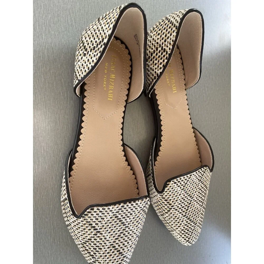 ISSAC MIZRAHI Women's Pointed Flats Size 8 Preppy Career Office Shoes - Picture 6 of 13